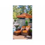 SANTORINI WITH UMBRELLA SAND WITH JAVA WICKER ROC-STNS1SO2069