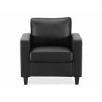 GLENMONT BLACK LEATHEER CHAIR GLM-KS1U5-JV-TA