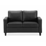 GLENMONT BLACK LEATHEER LOVESEAT GLM-KS2U5-JV-TA