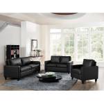 GLENMONT BLACK LEATHEER 3 PC SET GLM-KSU5-JV-TA-Gr