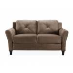 HARTFORD ROLLED ARM LIGHT BROWN LOVESEAT CCHRFKS2M26BRRA