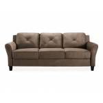 HARTFORD ROLLED ARM SOFA LIGHT BROWN CCHRFKS3M26BRRA