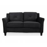 HARTFORD ROLLED ARM LOVESEAT BLACK CCHRFKS2M26BL