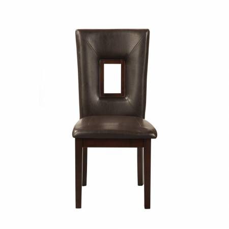 5213 Alpine Furniture 5213-C Segundo Leatherette Dining Chairs Wood Legs
