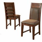 8104 Alpine Furniture 8104-02 Pierre Dining Chair Antique Cappuccino Microfiber