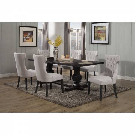3868 Alpine Furniture 3868-01 Manchester 7PC SETS Dining Table + 6 Chairs