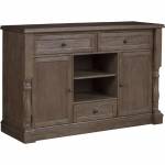 7186 Alpine Furniture 7186-06 Galena Sideboard Light Grey Walnut Finish