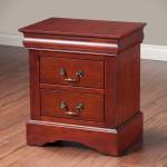 2700 Alpine Furniture 2702 Louis Philippe II 2 Drawer Nightstand Cherry Finish