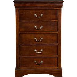 2200 Alpine Furniture 2204 West Haven 5 Drawer Tall Boy Chest Cappuccino Finish