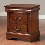 2200 Alpine Furniture 2202 West Haven 2 Drawer Nightstand Cappuccino Finish