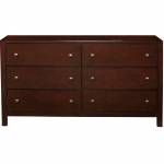 NSK Alpine Furniture NSK-03 Solana 6 Drawer Dresser Cappuccino Finish