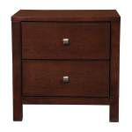 NSK Alpine Furniture NSK-02 Solana 2 Drawer Nightstand Cappuccino Finish
