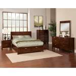 JR Alpine Furniture JR-01Q Carmel 4PC SETS Queen Storage Bed Cappuccino