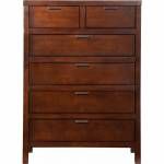 JR Alpine Furniture JR-05 Carmel 6 Drawer Chest Cappuccino Finish