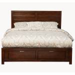 JR Alpine Furniture JR-08F Carmel Full Size Storage Bed Cappuccino Finish