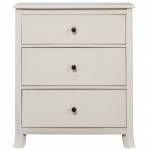 977-W Alpine Furniture 977-W-04 Baker 3 Drawer Small Chest White Finish