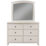 977-W Alpine Furniture 977-W-03 Baker 6 Drawer Dresser White Finish