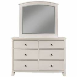 977-W Alpine Furniture 977-W-03 Baker 6 Drawer Dresser White Finish