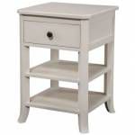 977-W Alpine Furniture 977-W-02 Baker 1 Drawer Nightstand White Finish