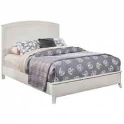 977-W Alpine Furniture 977-W-01Q Baker Queen Panel Bed White Finish