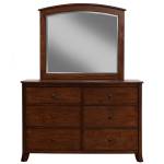 977 Alpine Furniture 977-06 Baker Mirror Mahogany Finish
