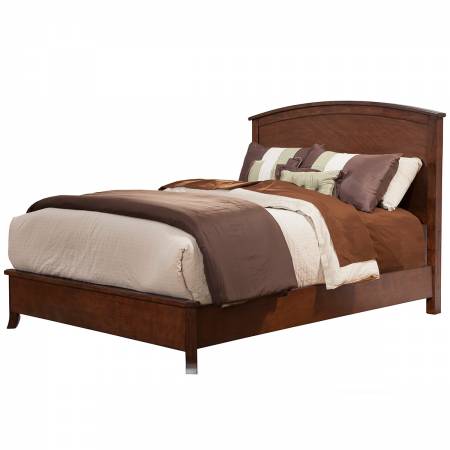 977 Alpine Furniture 977-07EK Baker Standard King Panel Bed Mahogany Finish