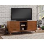966 Alpine Furniture 966-10 Flynn 64" TV Console Acorn Brown Finish