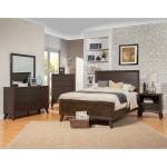 5074 Alpine Furniture 5074-01Q Alcott 4PC SETS Queen Panel Bed Tobacco Finish