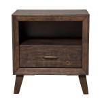 5074 Alpine Furniture 5074-02 Alcott Night Stand Drawer Shelf Tobacco Finish