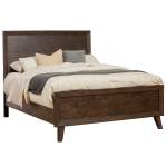 5074 Alpine Furniture 5074-01Q Alcott Queen Panel Bed Tobacco Finish