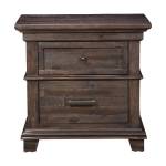 1468 Newberry 2 Drawer Night Stand in Salvaged Grey Finish