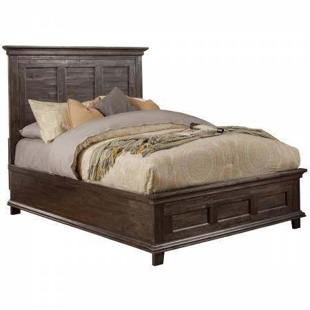 1468 Newberry California King Bed in Salvaged Grey Finish