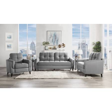 9340GY*3 3PC SETS Sofa + Love Seat + Chair