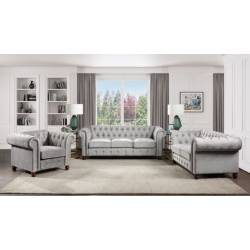 9326GY*3 3PC SETS Sofa + Loveseat + Chair