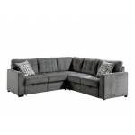 9311GY*SC 3-Piece Sectional with Pull-out Bed and Pull-out Ottoman