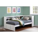 B2053BCW-1BC* Twin Bookcase Corner Bed