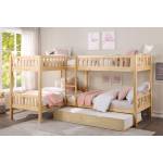 B2043CN-1R* Corner Bunk Bed with Twin Trundle