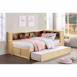 B2043BC-1BCR* Twin Bookcase Corner Bed with Twin Trundle