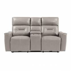 9446CB-2PW Power Double Reclining Love Seat with Center Console and USB ports