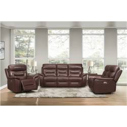 9445BR*3PWH 3PC SETS Sofa + Love Seat + Chair