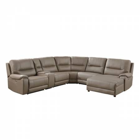 9429TP*6RCLRPWH 6-Piece Modular Power Reclining Sectional with Power Headrest and Right Chaise