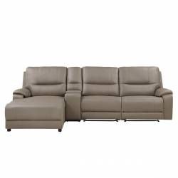 9429TP*4LCRRPWH 4-Piece Modular Power Reclining Sectional with Power Headrest and Left Chaise