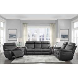 9301GRY*3 3PC SETS Sofa + Love Seat + Reclining Chair