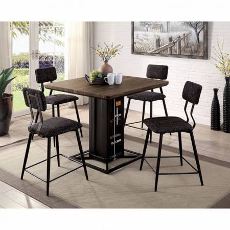 CM3789BK-PT-5PC 5PC SETS DICARDA COUNTER HT. TABLE + 4 Counter Ht. Chairs