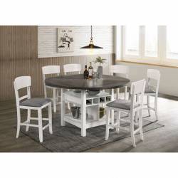CM3733WG-RPT-7PC 7PC SETS STACIE COUNTER HT. TABLE + 6 Counter Ht. Chairs