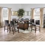 FOA3779PT-7PC 7PC SETS MACEDO COUNTER HT. TABLE + 6 Counter Ht. Chairs