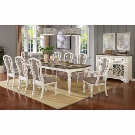 CM3795T-9PC 9PC SETS LESLIE DINING TABLE + 6 Side Chairs + 2 Arm Chairs