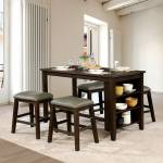 CM3153GY-PT-5PC2 5PC SETS LANA COUNTER HT. TABLE + 4 Barstools