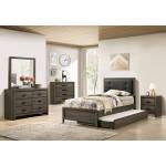 FOA7927T+TR-4PC 4PC SETS ROANNE Twin Bed TRUNDLE