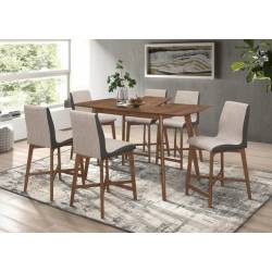 106598-S7 7PC SETS COUNTER HT TABLE + 6 COUNTER HEIGHT CHAIR